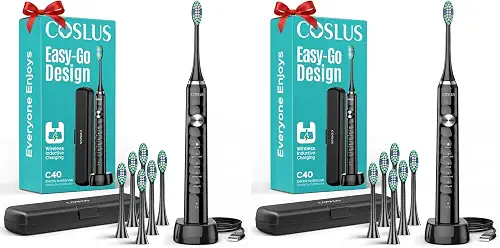 COSLUS Sonic Electric Toothbrush for Adults C40(DY-108Pro):47000 VPM for Deep Cleaning with