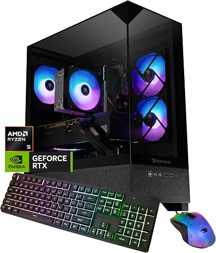 iBUYPOWER Element SE Gaming PC Desktop – Ryzen 5 8400F, RTX 3050, 16 Go, 1 To