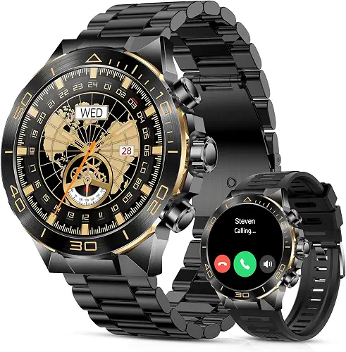 SOUYIE Luxury Smart Watch for Men Bluetooth Call, 1.43" AMOLED