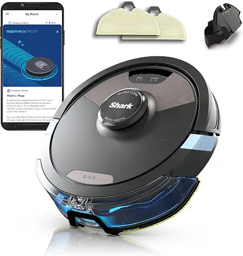 Shark Matrix Robot Vacuum & Mop, Black/Gold, RV2410WD