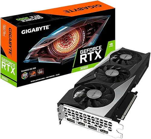 GIGABYTE GeForce RTX 3060 Gaming OC 12G (REV2.0) Graphics Card, 3X WINDFORCE Fans, 12GB GDDR6