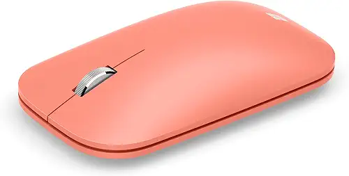 Microsoft Mobile Mouse - Peach. Comfortable Right/Left Hand Use with Metal Scroll Wheel