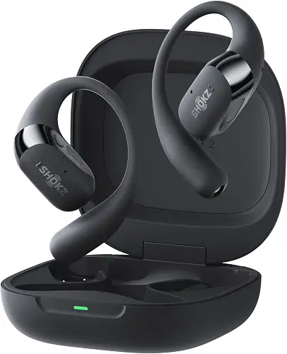 SHOKZ OpenFit 2+ Open-Ear Earbuds, Black, Dolby Audio,Wireless Charging IP55