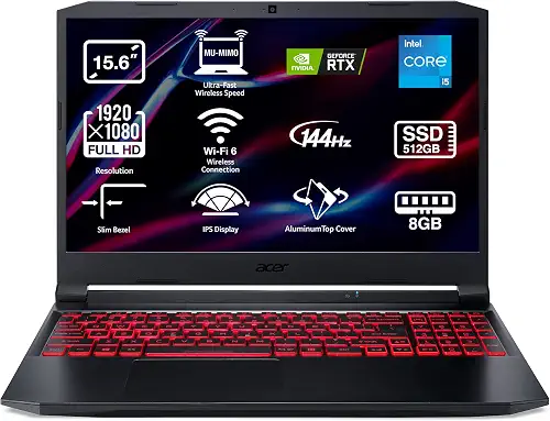 Acer Nitro 5 · Core i5 11400H · 8 Go