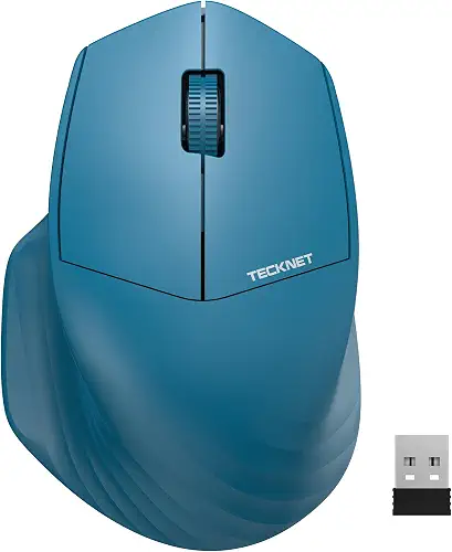 TECKNET Wireless Mouse, 2.4GHz Computer Mouse, 3 Adjustable DPI Silent Mouse with USB A