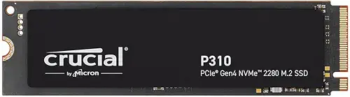 Crucial P310 500GB SSD, PCIe Gen4 NVMe M.2 2280, Up to 6,600MB/s, for Laptop, Desktop (PC), & CT500P310SSD801