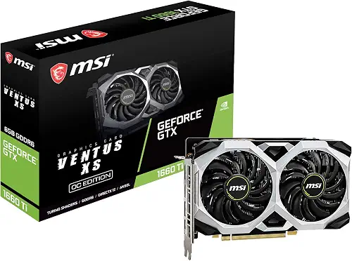 msi Gaming GeForce GTX 1660 Ti 192-bit HDMI/DP 6GB GDRR6 HDCP Support DirectX 12 Dual Fan VR